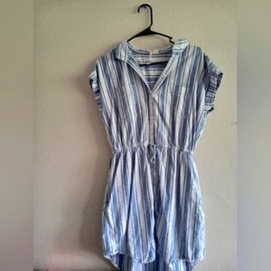 Vintage Pin Striped Dress with Pockets